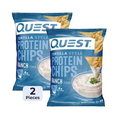 Quest Tortilla Style Protein Chips Ranch Flavor 32g x2 Pieces