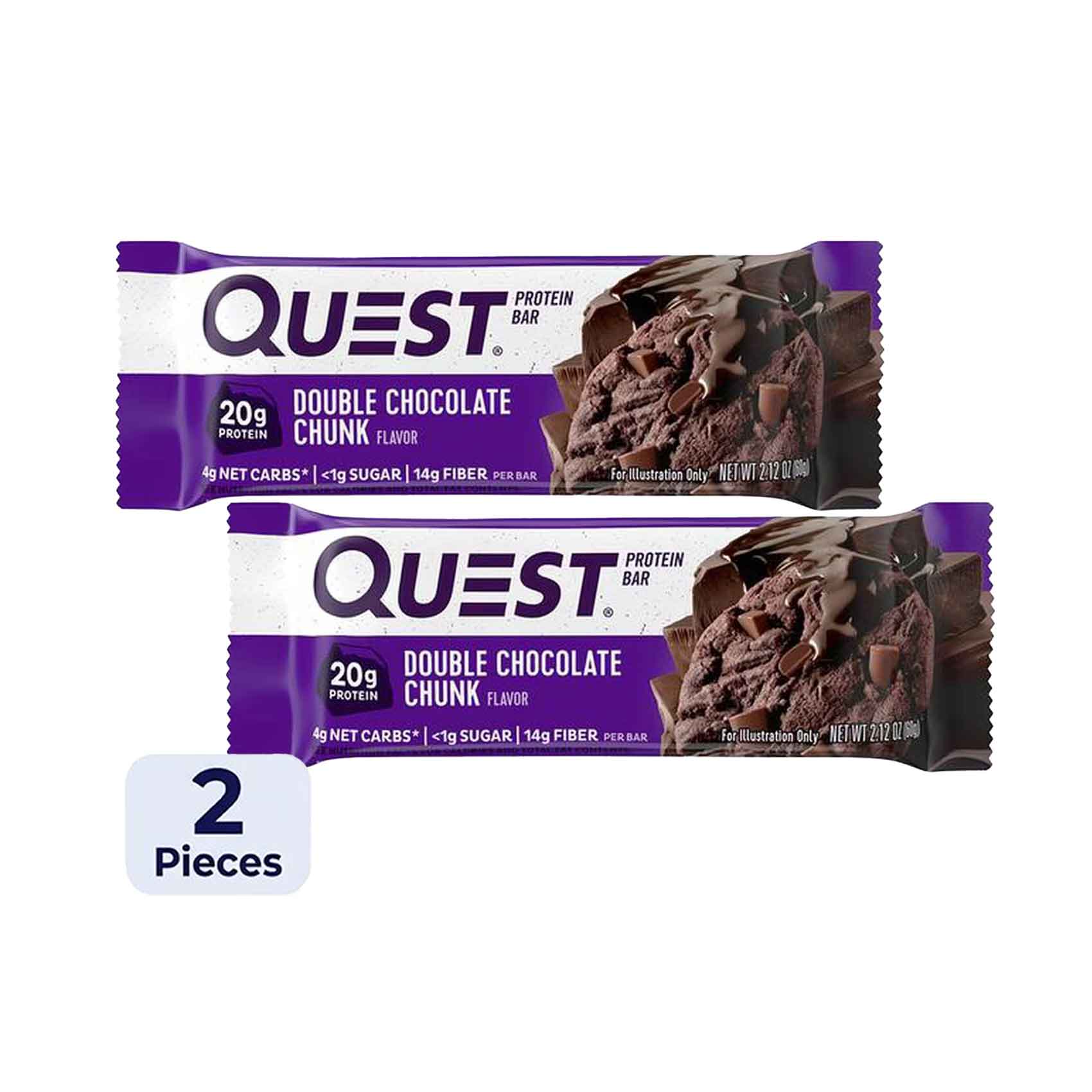 Quest Doublt Chocolate Chunk Protein Bar 60g x2 Pieces