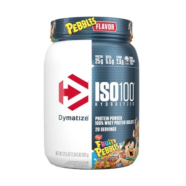 Dymatize ISO100 Hydrolyzed Whey Protein Powder With Fruity Pebbles Flavour 610g