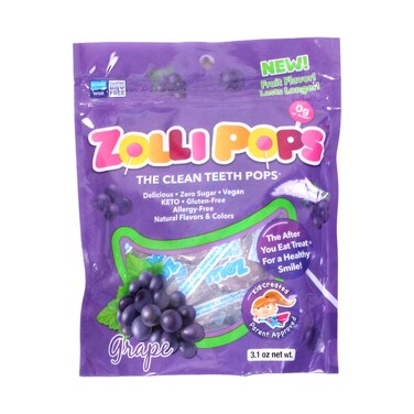 Zolli Pops Clean Teeth Candy Grape 87g
