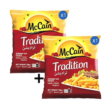 McCain Frozen Tradition Straight Cut Potato Fries 750g + 1 Piece