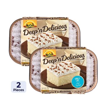 McCain Deep 'n' Delicious Vanilla Cake 510g x2 Pieces