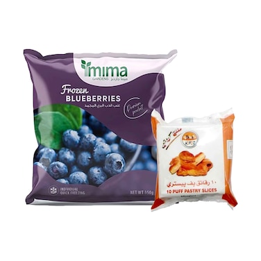 Mima Frozen Blueberries 350gr &amp; Kifco Frozen Puff Pastry 10 Pieces