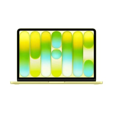 أبل ماك بوك نيو معالج اي18 برو مزود بمعالج مركزي سداسي النواة ومعالج رسوميات خماسي النواة 512 جيجابايت اس اس دي 8 جيجابايت رامات 13 بوصة لون ليموني لوحة مفاتيح إنجليزي عربي