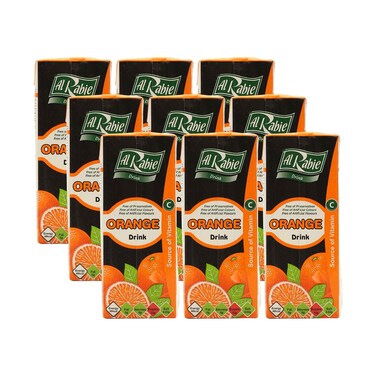 Al Rabie Orange Drink 200mlx9