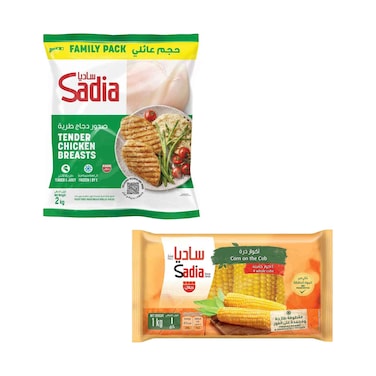 Sadia Tender Chicken Breast 2kg &amp;  Sadia Frozen 4 Whole Corn On The Cobs 1kg