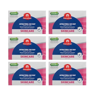 Maf Carrefour Antibacterial Soap Bar Vitamin "E" Skin Care 150gx6 Pieces