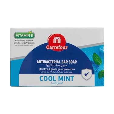 Maf Carrefour Antibacterial Soap Bar Vitamin "E" Cool Mint 150g