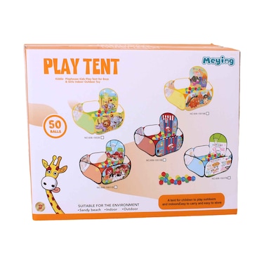3-in-1 Portable Toddler Play Tent with 30 Pit Balls