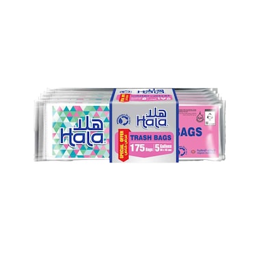 Hala Trash Bags 175 Bags 5 Gallons  5 Rolls
