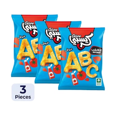 Saudia Crispy Letters With Ketchup Potato Chips 80g x3 Pieces