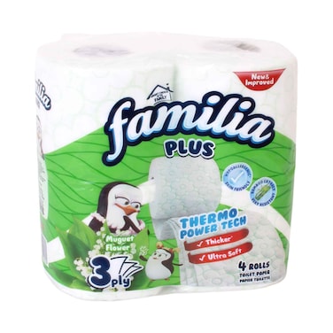 Familia Plus Muguel Flower 3 ply Toilet paper 4 Rolls