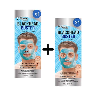 7th heaven For Men Blackhead Buster Peel Off Mask With Spearmint &amp; Dead Sea Salt 10ml + 1 Piece