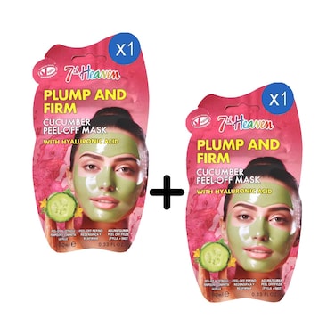 7th Heaven Plump &amp; Firm Cucumber Peel-Off Mask With Hyaluronic Acid 10ml + 1 Piece