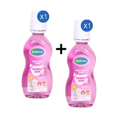 Enfresh Kids Bubble Gum Mouth Wash 300ml + 1 Piece