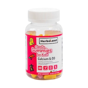 Herbaland Kids Calcium & D3 Gummies 60 Pieces