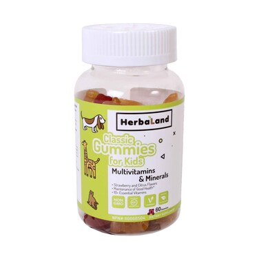 Herbaland Classic Gummies For Kids Multivitamins And Minerals Non Gmo 60 Gummies