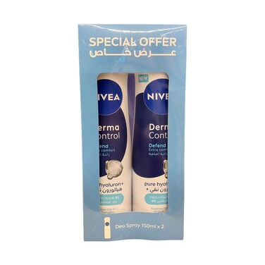 Nivea Derma Control Defend Extra Comfort Deodorant Spray 150mlx2Pieces