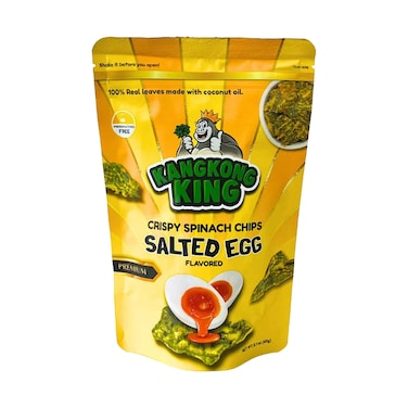 Kangkong King Crispy Spinach Chips Salted Egg Flavored 60g