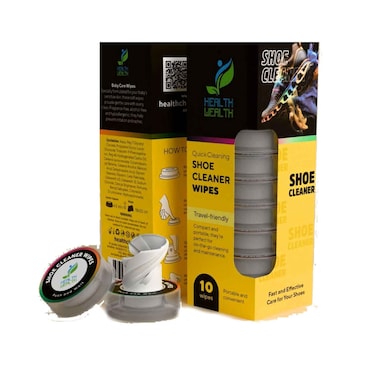 Health Wealth Shoe Cleaner Wipes 10pcs