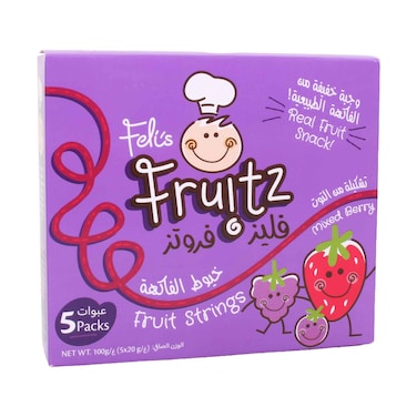 Felis Fruitz Strings Mixed Berry Fruit Snacks 100g