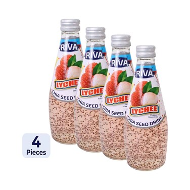 Blue Riva Chia Seeds Drink With Lychee Flavor 290ml x4 Pieces