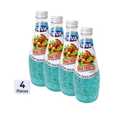 Blue Riva Chia Seeds Drink With Mixed Fruit Flavor 290ml x4 Pieces