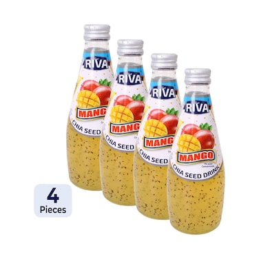 Blue Riva Chia Seeds Drink With Mango Flavor 290ml x4 Pieces