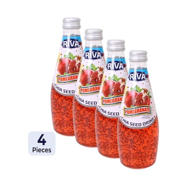 Blue Riva Chia Seeds Drink With Pomegranate Flavor 290ml x4 Pieces