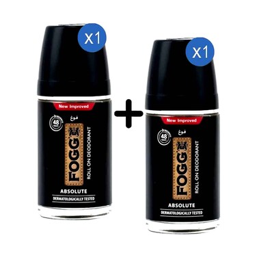 Fogg Deodorant Roll On Absolute 50ml + 1 Piece