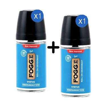 Fogg Deodorant Roll On Status 50ml + 1 Piece