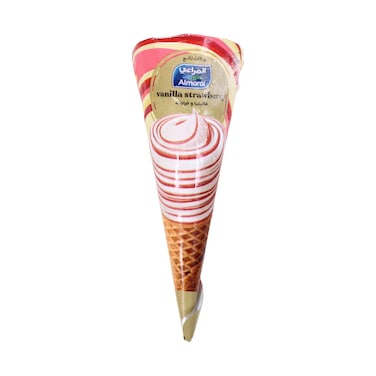 Almarai Vanilla &amp; Strawberry Swirl Ice Cream Cone 120ml