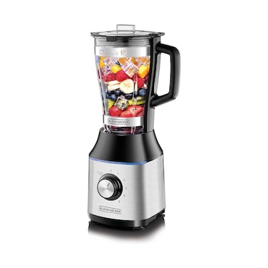 Black &amp; Decker 700W High Speed Premium Blender with Glass Jar Black Silver BX650G-B5