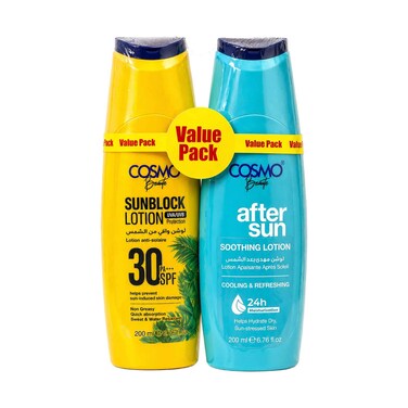 Cosmo Sunblock Lotion 200ml +After Sun Soothing Lotion 200ml