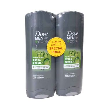 Dove Men + Care Extra Fresh Hydration Booster Shower Gel 250mlx2 Pieces