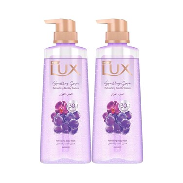 Lux Body Wash Sparkling Grape Refreshing Body Wash 400mlx2 Pieces