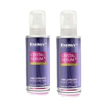 Energy Cristal  Serum 100% Effective Glossy Shiny Hair 60mlx2 Pieces