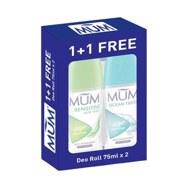Mum Roll On Deodorant 75mlx2 Pieces Assorted