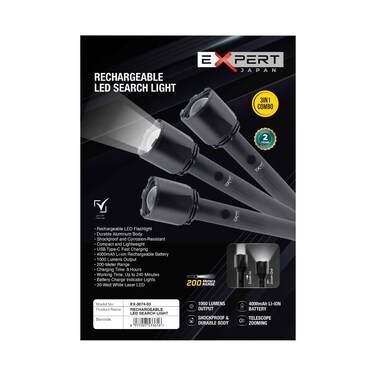 Expert Aluminum LED Flashlight 3 In 1 Pack