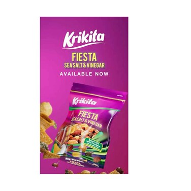 Krikita Fiesta Sea Salt And Vinegar  Snack Mix With Crackers 225g