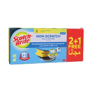 3M Scotch-Brite Non-Scratch Sponge 2+1 Pack