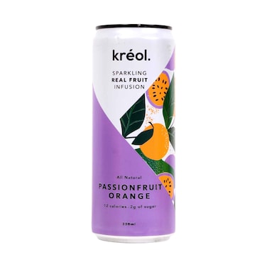 Kreol Sparkling Infusion Passion Orange Drink 330ml
