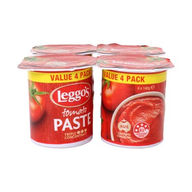Leggo's Tomato Paste Tub 140gx4 Pieces