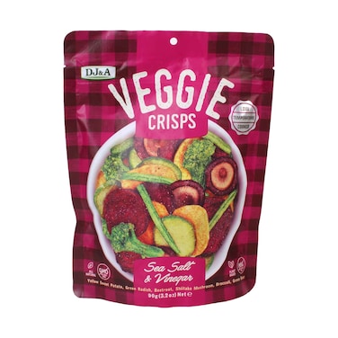 DJ&amp;A Veggie Crisps Sea Salt &amp; Vinegar 90g