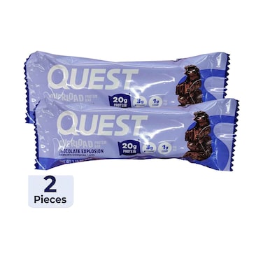 Quest Overload Chocolate Explosion Protein Bar 20g x2 Pieces