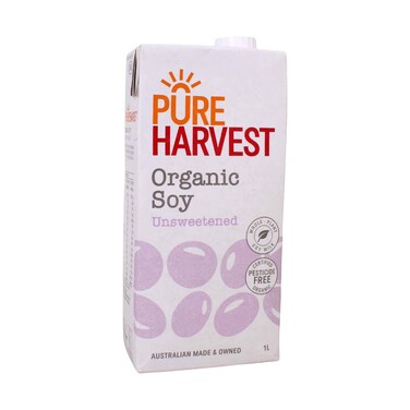 PureHarvest Organic Soy Milk Unsweetened 1L