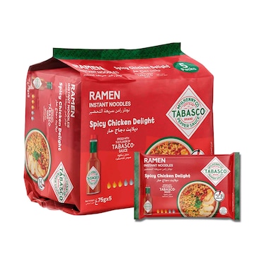Tabasco Spicy Chicken Ramen Noodles 75g Pack of 5