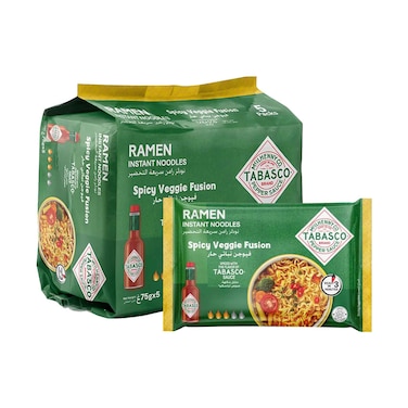 Tabasco Spicy Veg Fusion Ramen Noodles 75g Pack of 5