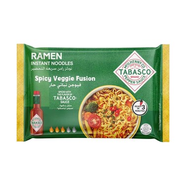Tabasco Ramen Instant Noodles Spicy Veggie Fusion Flavor 75g
