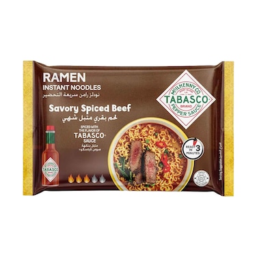 Tabasco Ramen Instant Noodles Savory Spiced Beef Flavor 75g